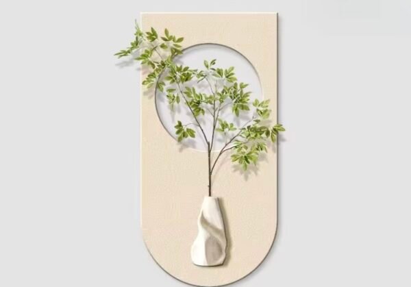 3D Art Green Planter Picture Wall for Home