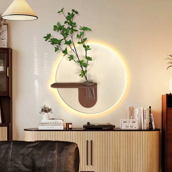 Home decoration Modern luxury LED light painting MDF 3D sandstone painting wall art wall painting
