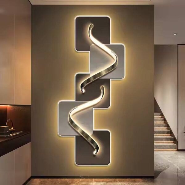 Modern Wall-Mounted LED Light Sculpture