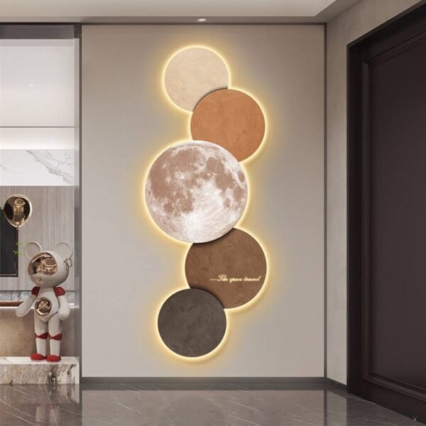 Lunar-Inspired Wall Art with Backlighting