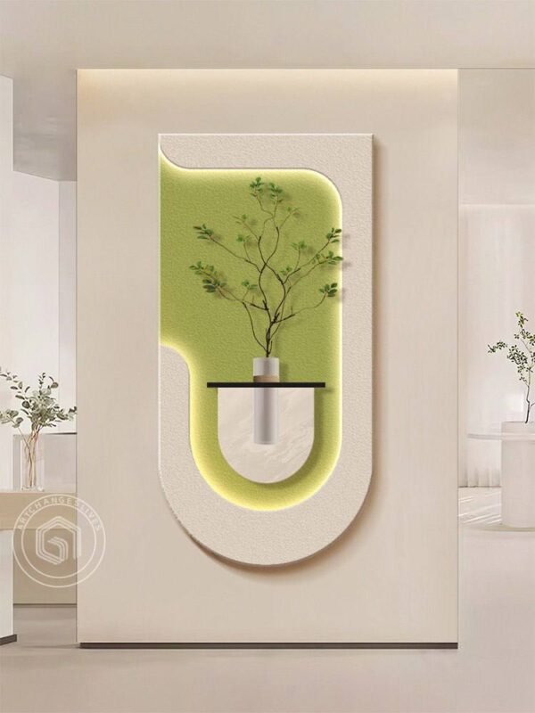Modern Minimalist Wall Decor with Built-in Plant Display